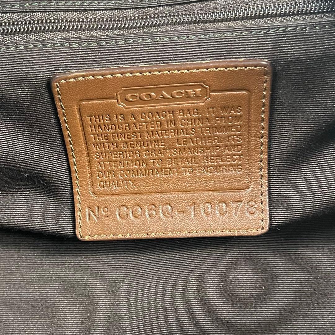 バッグ Coach Signature Satchel Canvas Bag Beige