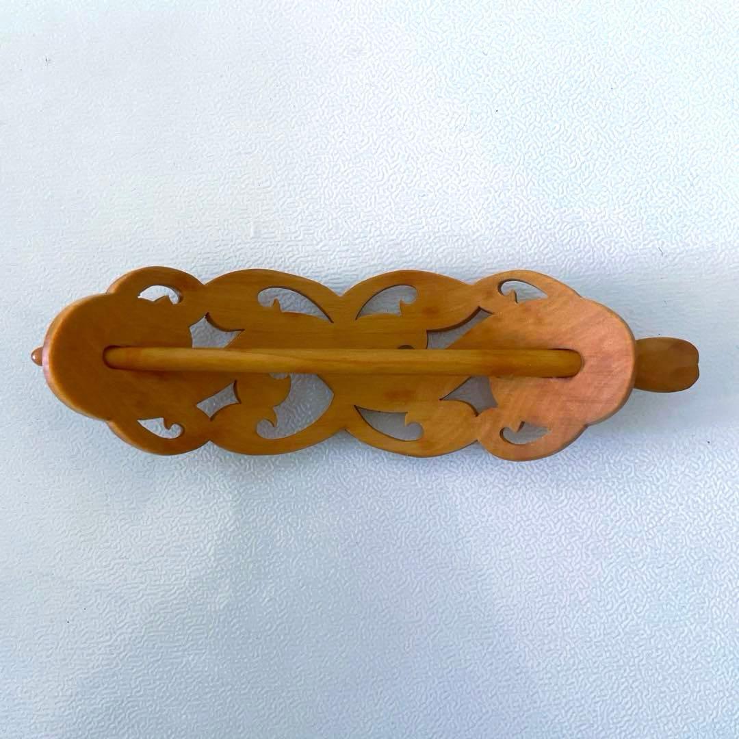 【新品】浅草 よのや櫛舗 木製 髪留め マジェステ(棒留め) つげ櫛 本つげ