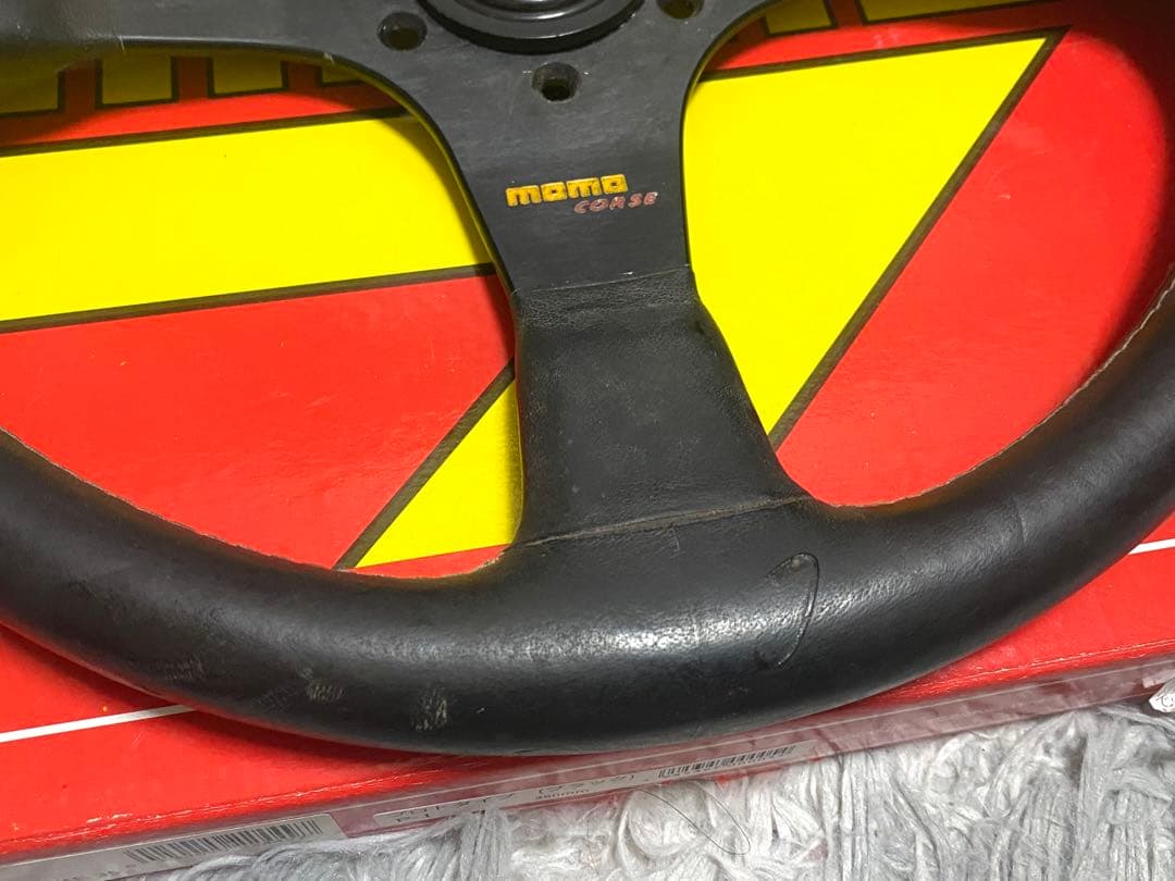 MOMO CORSE 350mm レザーステアリング　即決大歓迎