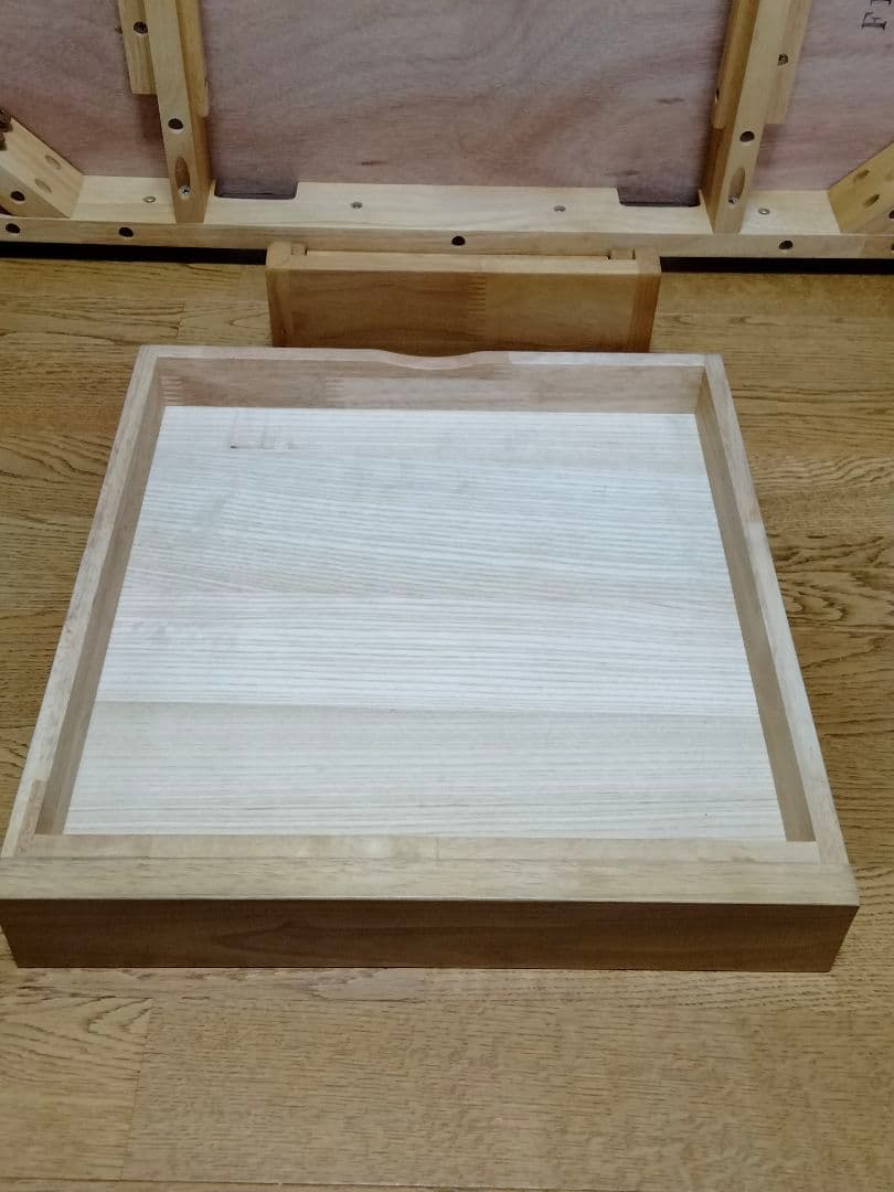 【美品】天然木 北欧スタイル オーク材 学習机 パソコンデスク 引き出し付き