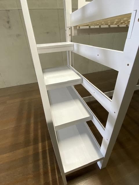 【九州～関東送料無料】階段ロフトベッドホワイトウォッシュ アウトレット　1001