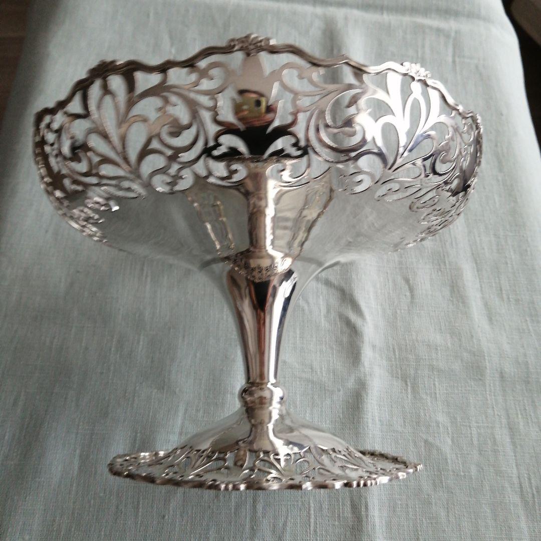 純銀925　英国製　アンティーク　ピアスコンポート