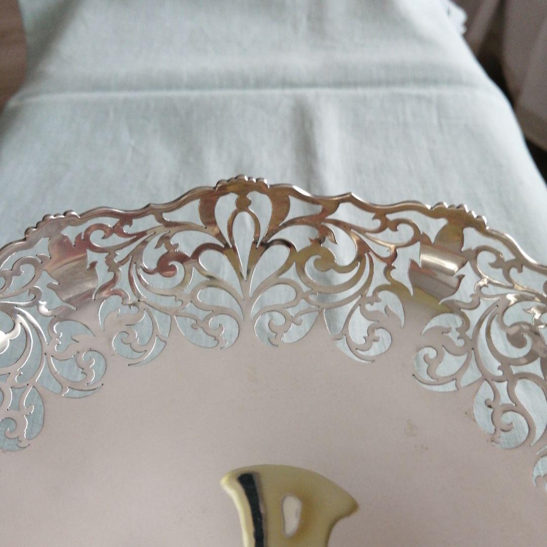 純銀925　英国製　アンティーク　ピアスコンポート