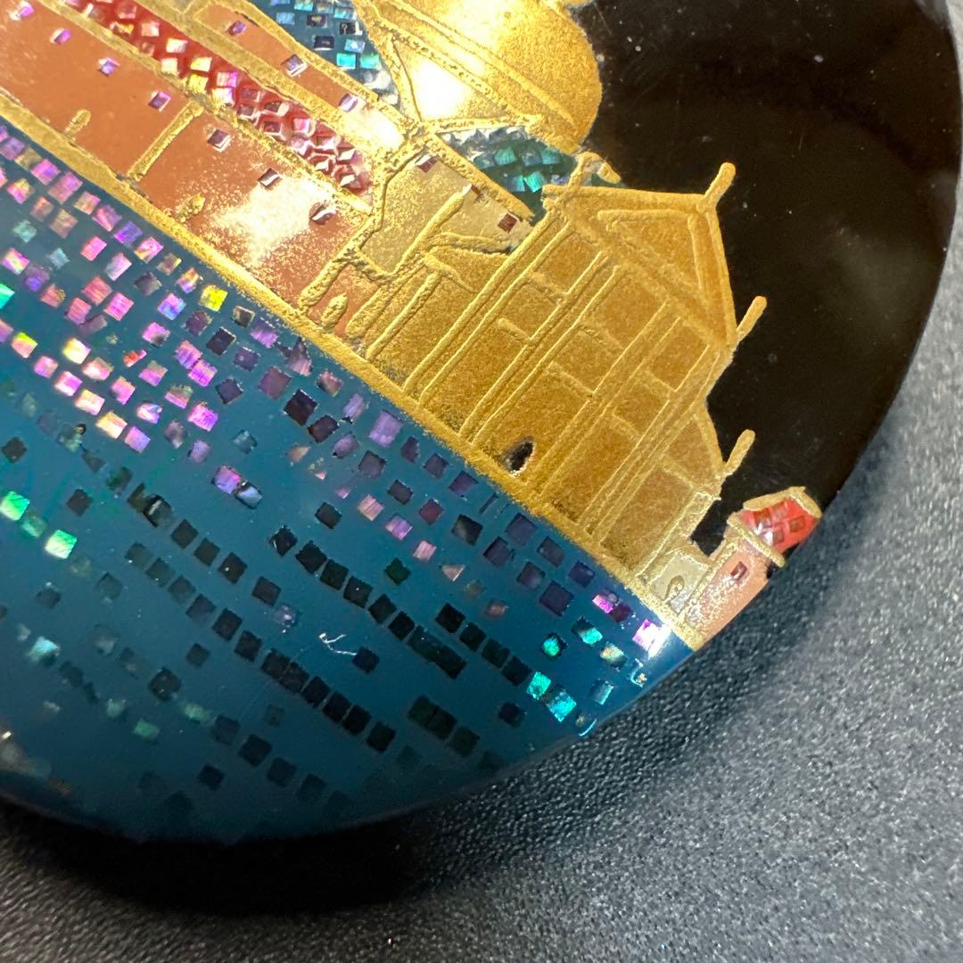 【vintage】川崎川光　作家もの　螺鈿細工　本鼈甲　ブローチ　ペンダント