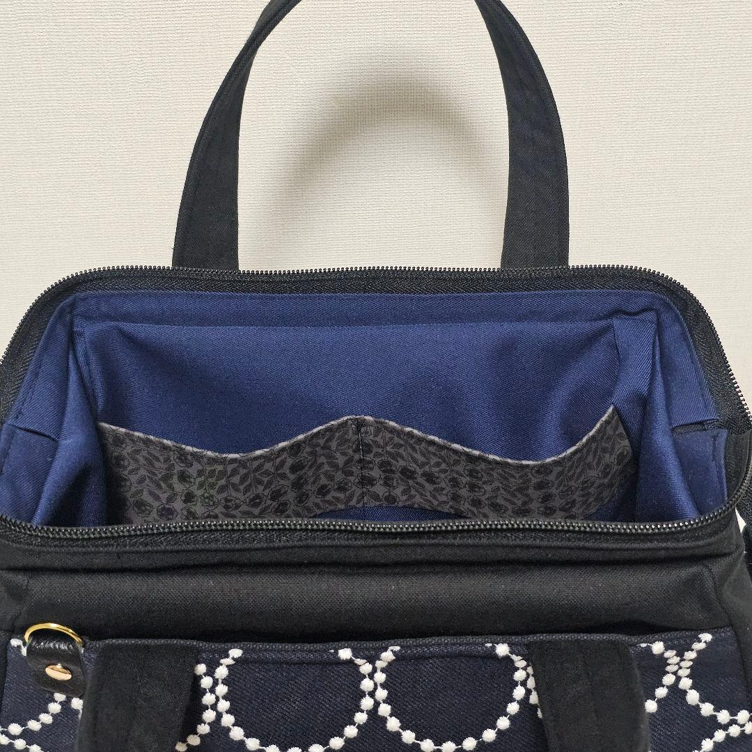 t.ぽってりボストンL タンバリン ネイビー ミナペルホネン