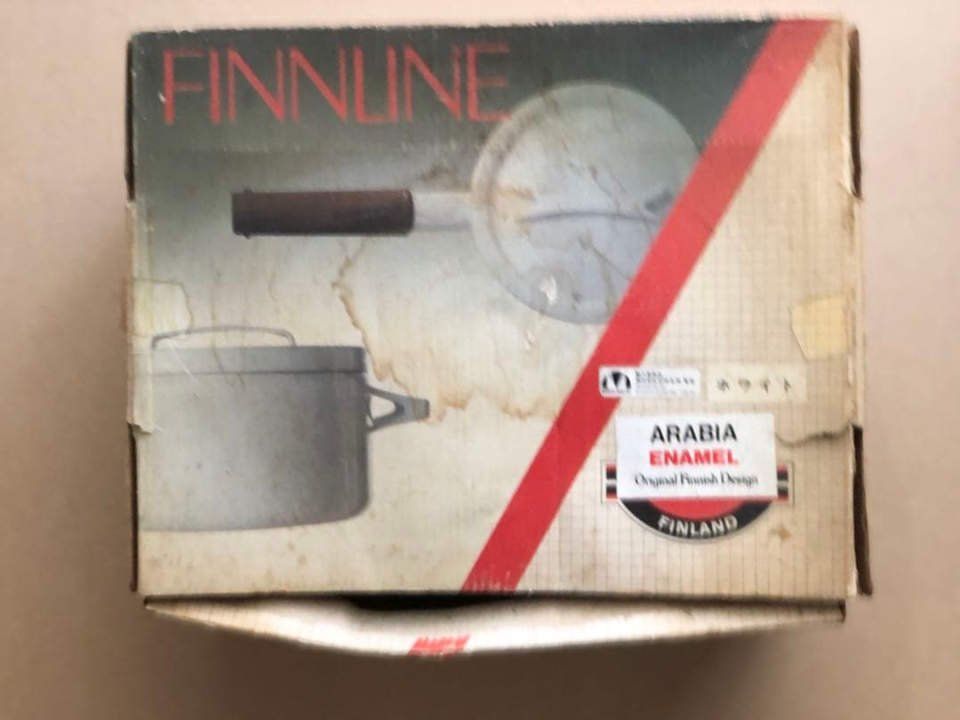 【未使用品】アラビア ARABIA ホーロー両手鍋 ／ホワイト HACKMAN