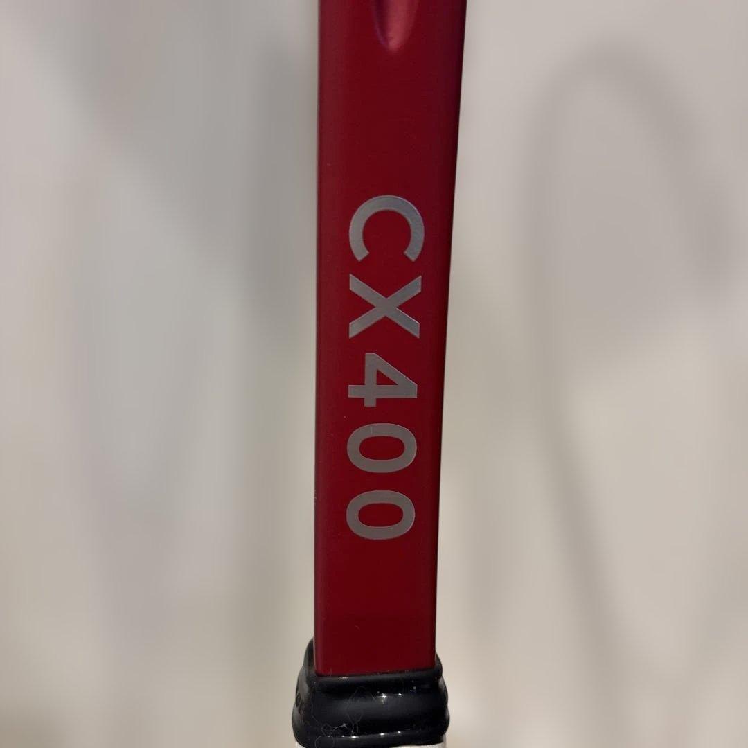 美品　DUNLOP CX400 テニスラケット 赤黒