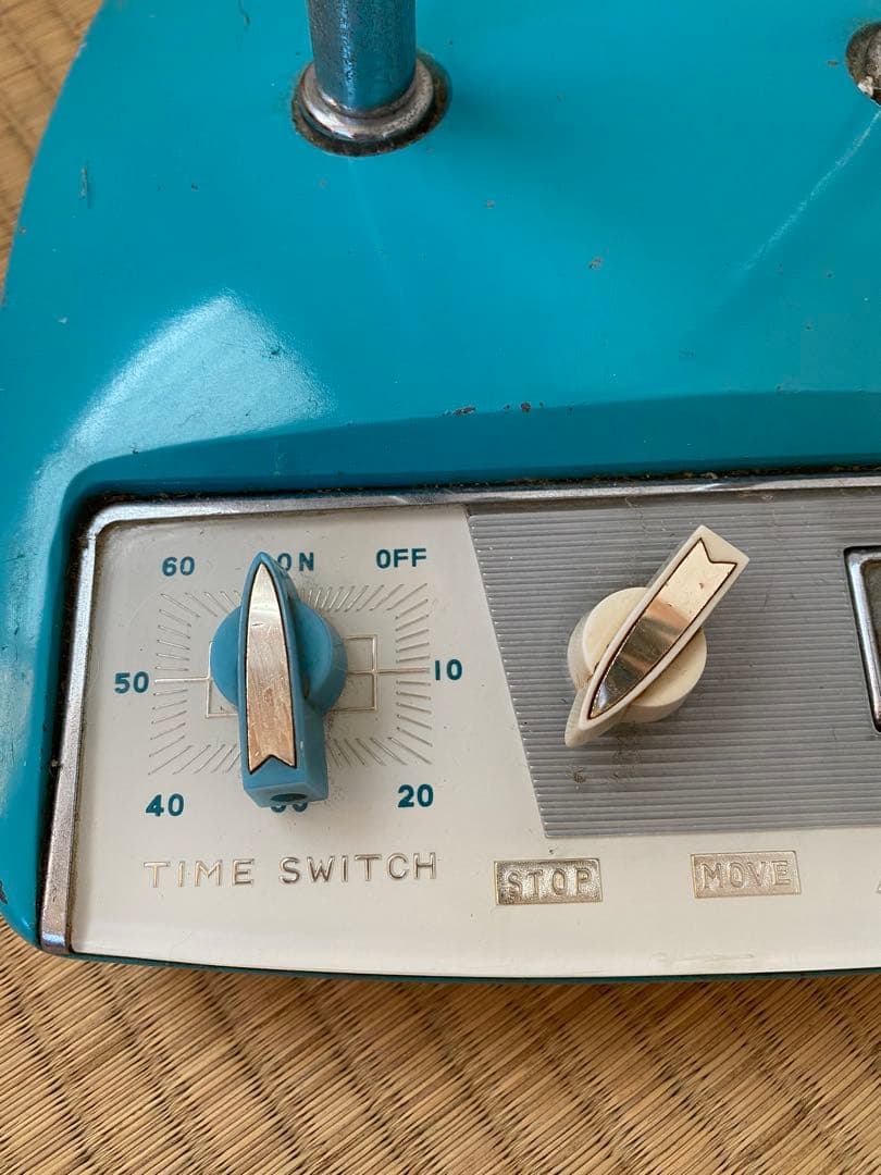 希少_昭和30年代の四角いレトロ扇風機_MITSUBISHI