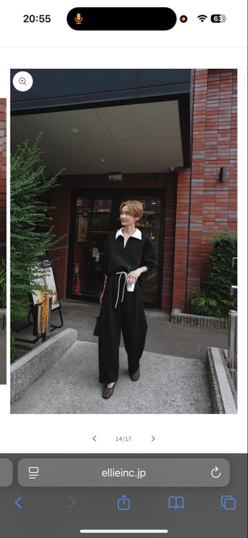 ELLIE 【完売】ビックカラースウェット【BLACK×WHITE】