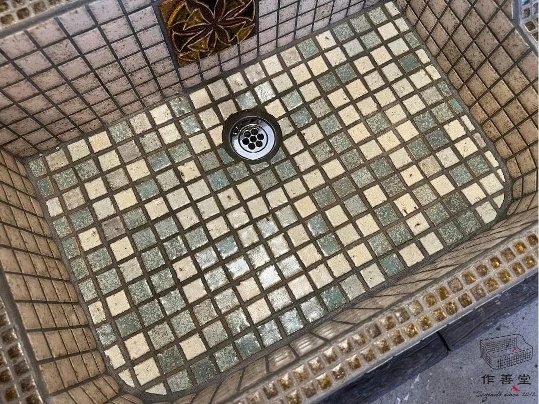 作善堂タイルシンク流し台　美濃焼タイルシンク　ライトＳＳサイズ　5043