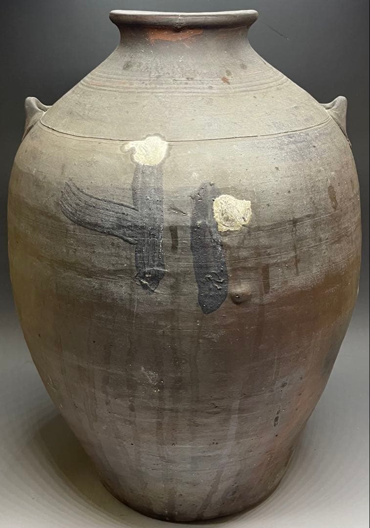 古南蛮　双耳南蛮壺　双耳壺　耳付壺　特大　43cm p3308