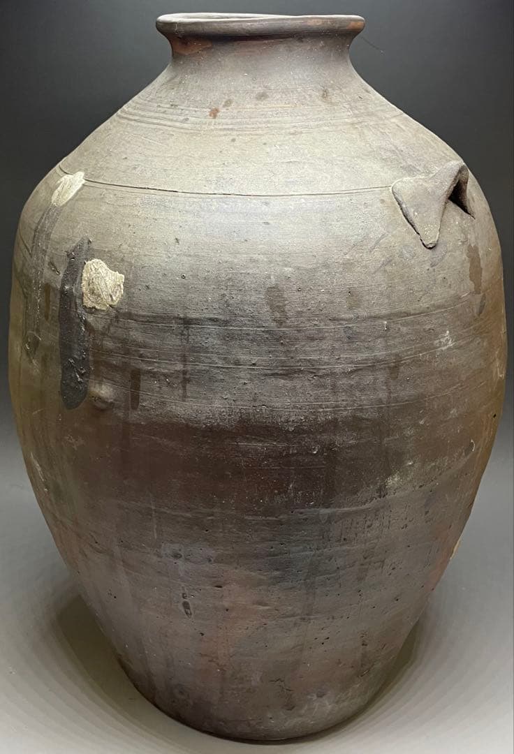 古南蛮　双耳南蛮壺　双耳壺　耳付壺　特大　43cm p3308