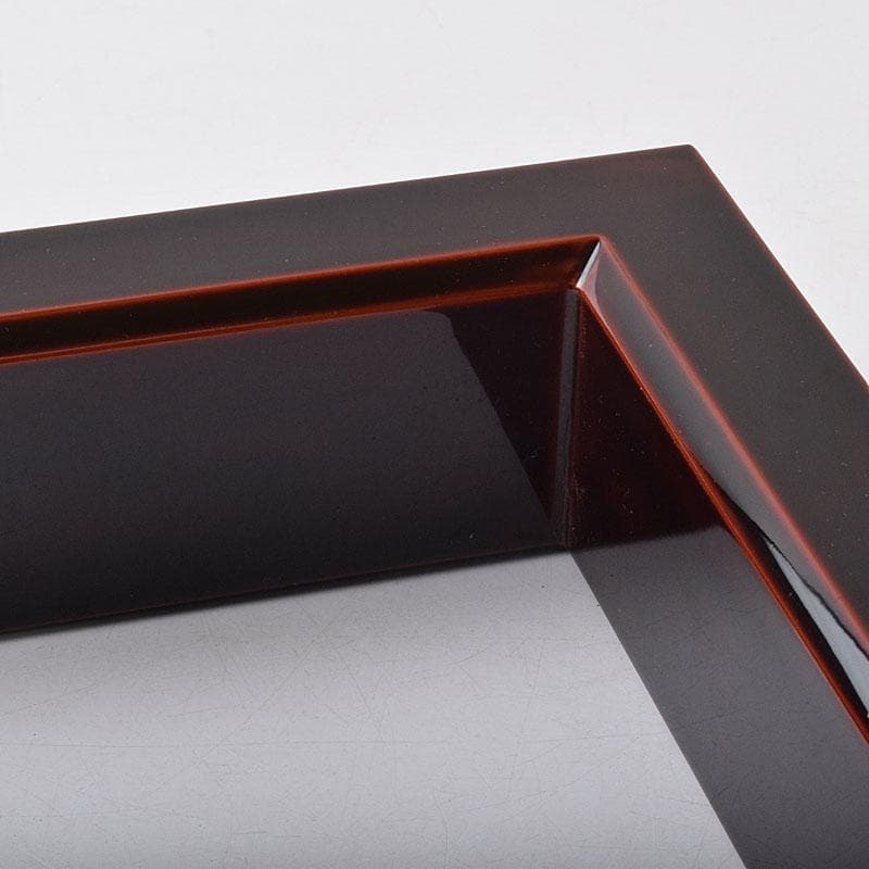 茶道具　塗師　茂平造　溜塗　炉縁　共布共箱　C　R9195B