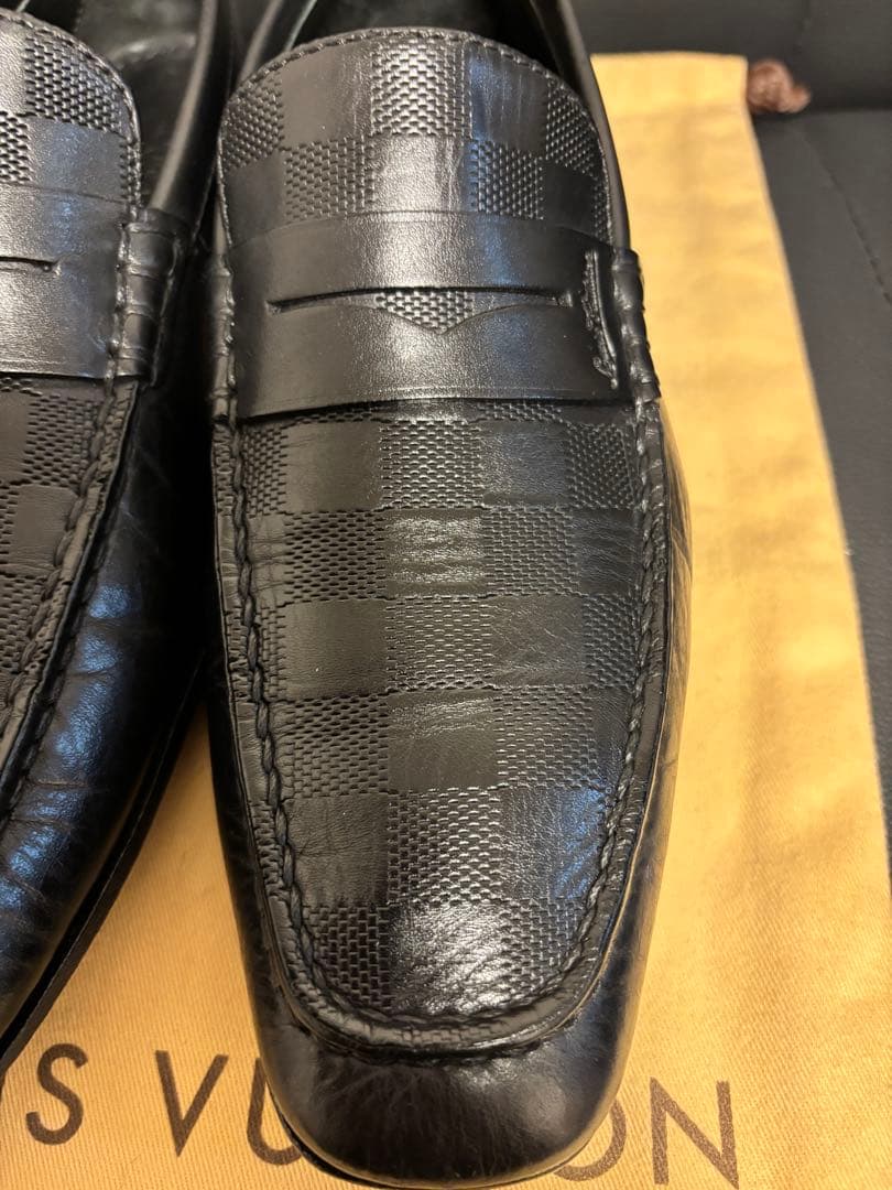 LOUIS VUITTON ルイヴィトン　ダミエローファーシューズ　24.5㎝