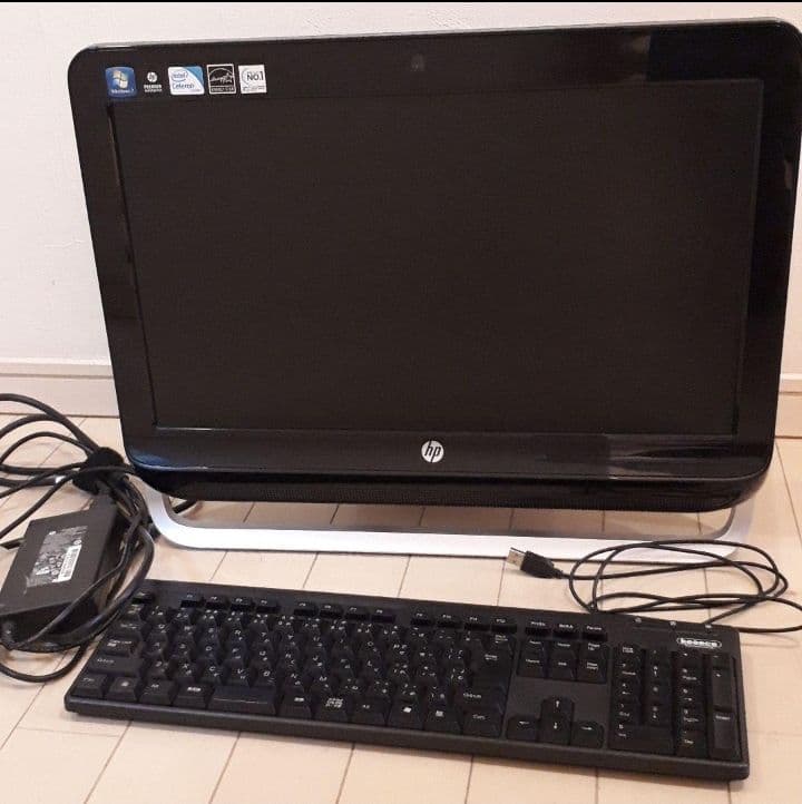 hp 一体型　パソコン　キーボード　電源ケーブル　セット