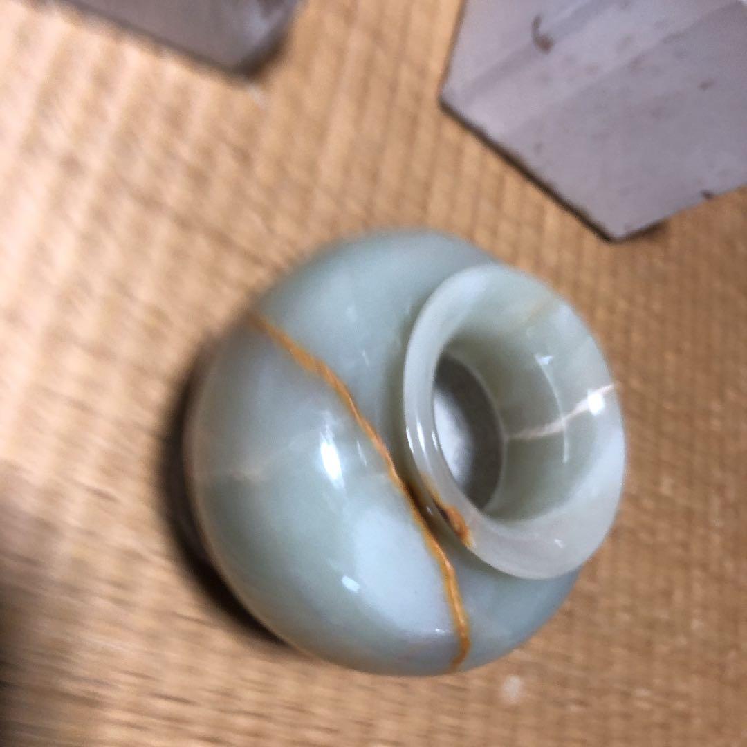 花瓶　大理石　オニキス