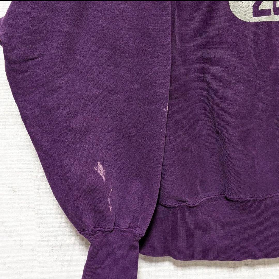 【激レアヴィンテージ古着】90sチャンピオンリバースウィーブIOWAボロ茄子紺