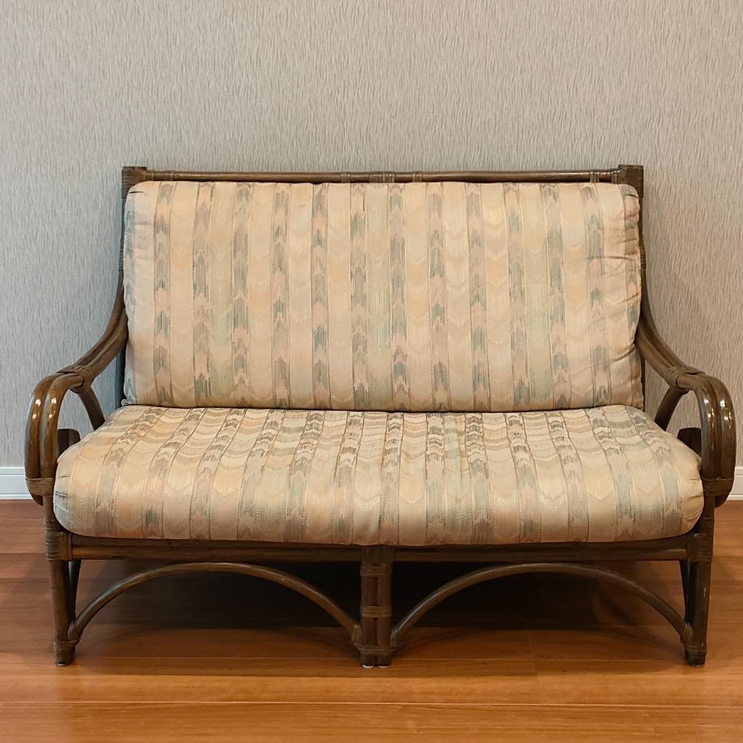 美品　KOSUGA　MEHITABEL　コスガ　アジアン家具　2人掛けソファ