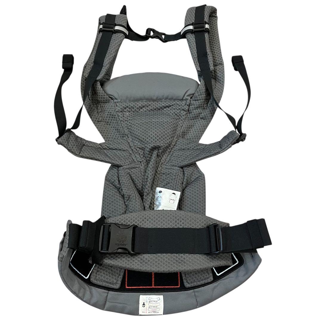 美品✨人気✨エルゴベビー オムニブリーズ グラファイトグレー 抱っこ紐 ポーチ付