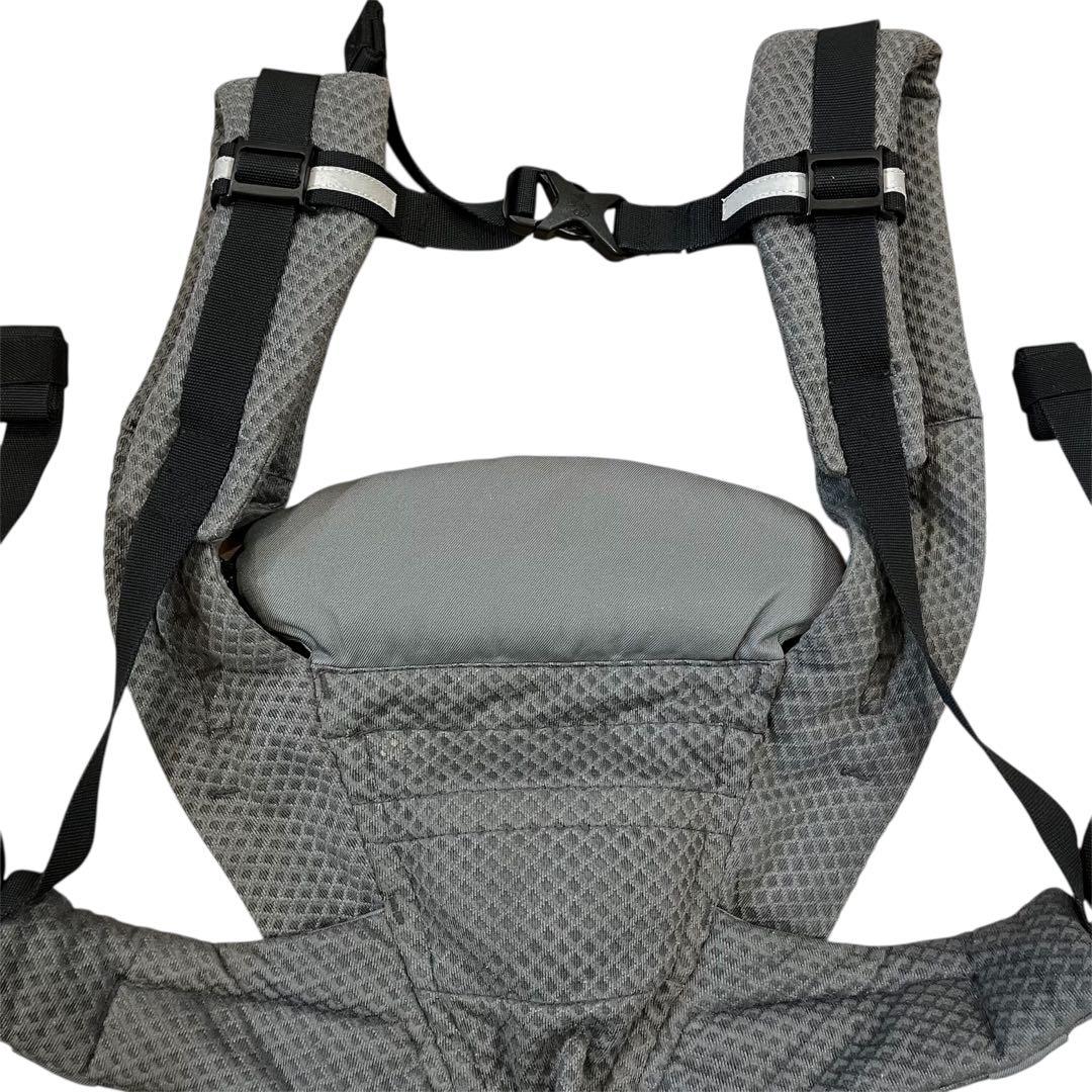 美品✨人気✨エルゴベビー オムニブリーズ グラファイトグレー 抱っこ紐 ポーチ付