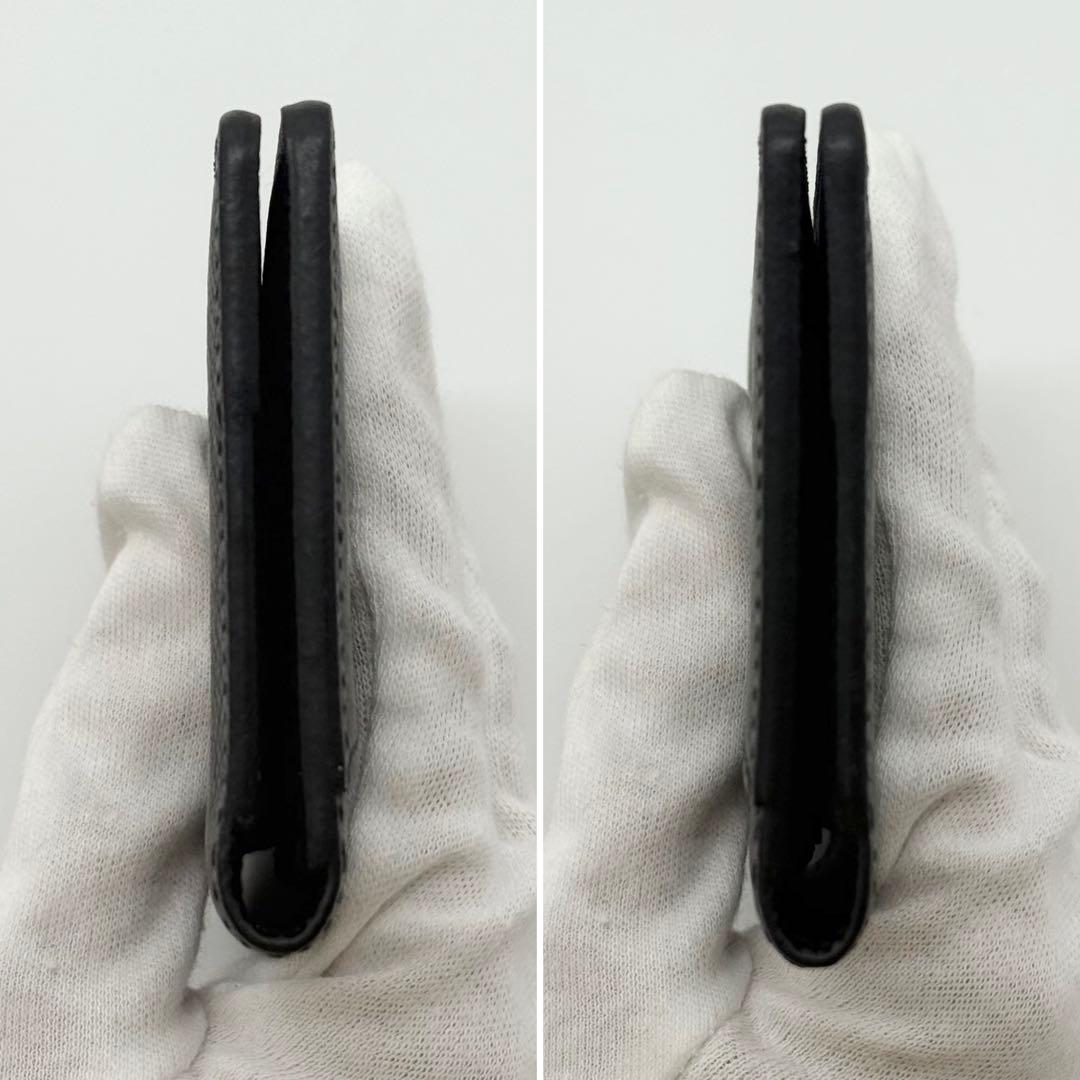 ✨超極美品✨ルイヴィトン タイガ 名刺 カード入れ LVロゴ ブラック 黒 牛革