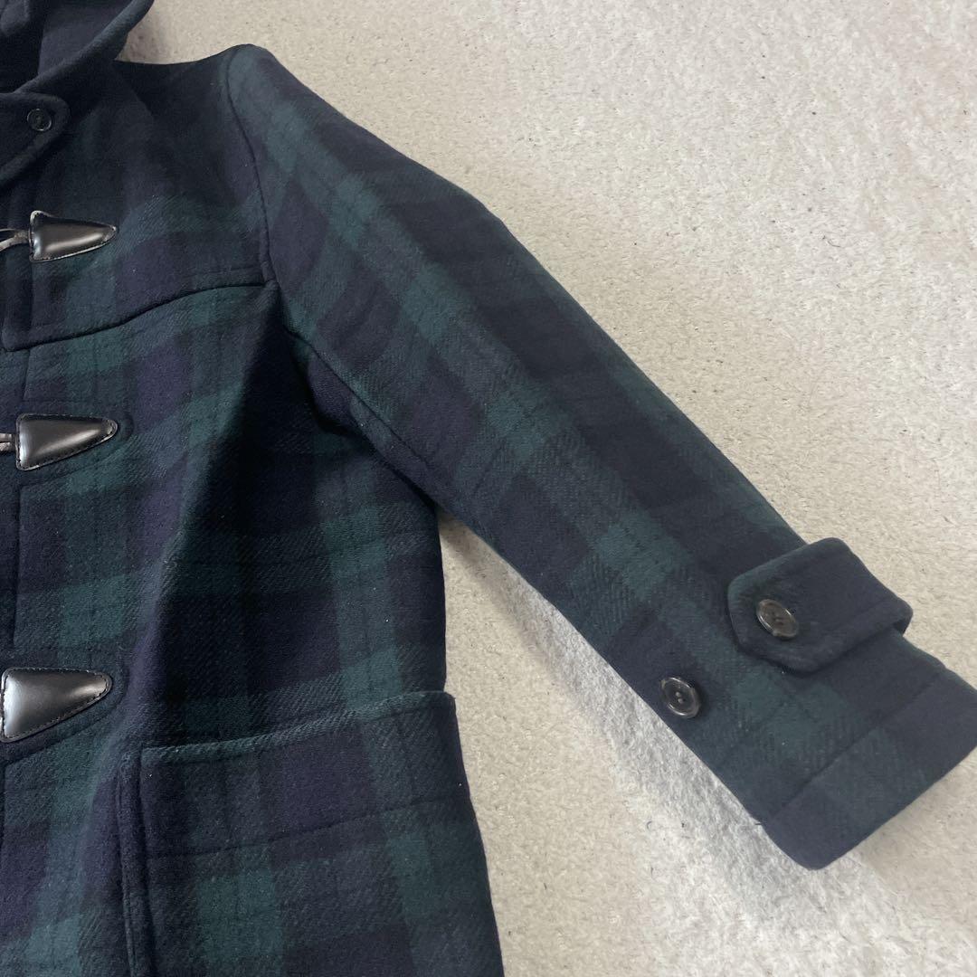 美品VAN JACKET メンズ　ロングダッフルコート　チェック　グリーンLL