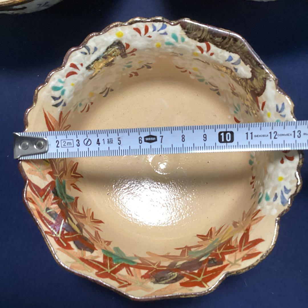 京焼乾山写雲錦平向付10客　　新品未使用