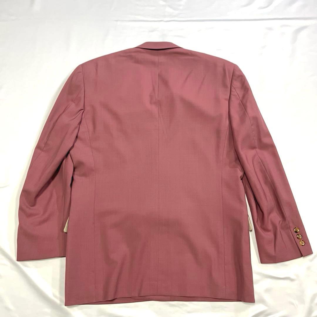 【vintage】セットアップ　スーツ　ダブル　ピンク　ピンズ　90s 80s