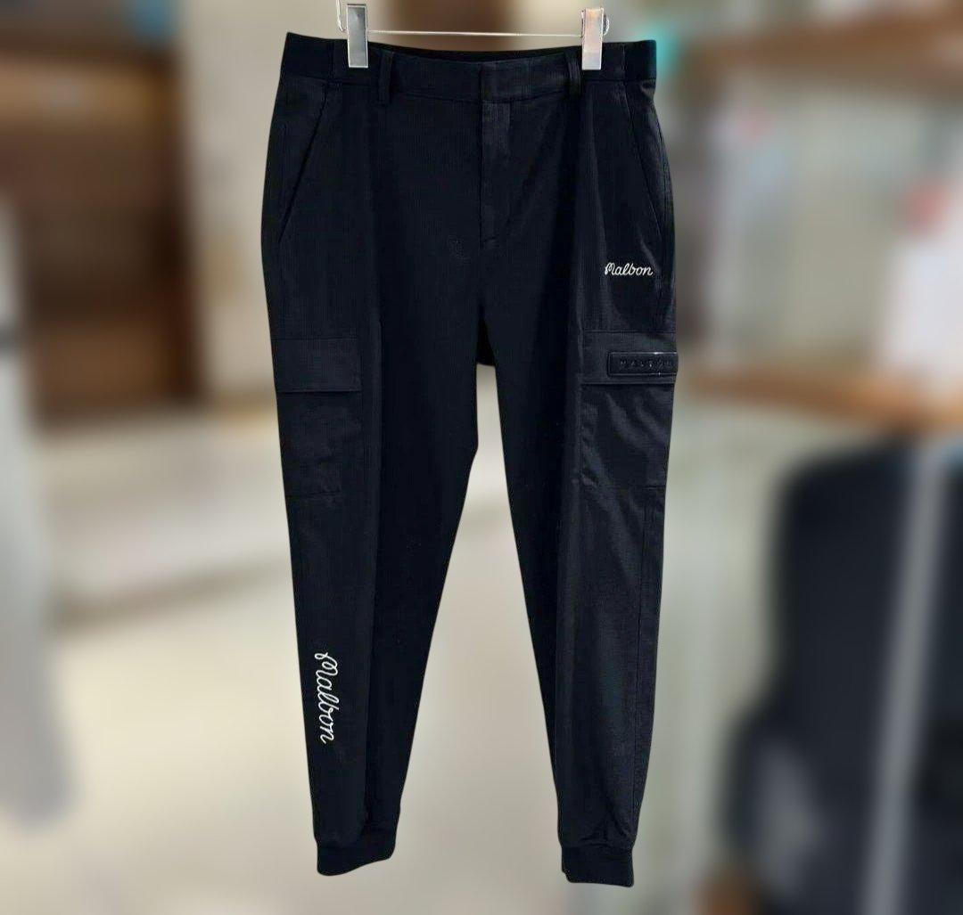Malbon メンズ ロングパンツ カーゴタイプ ブラック 多サイズ展開 美品⛳