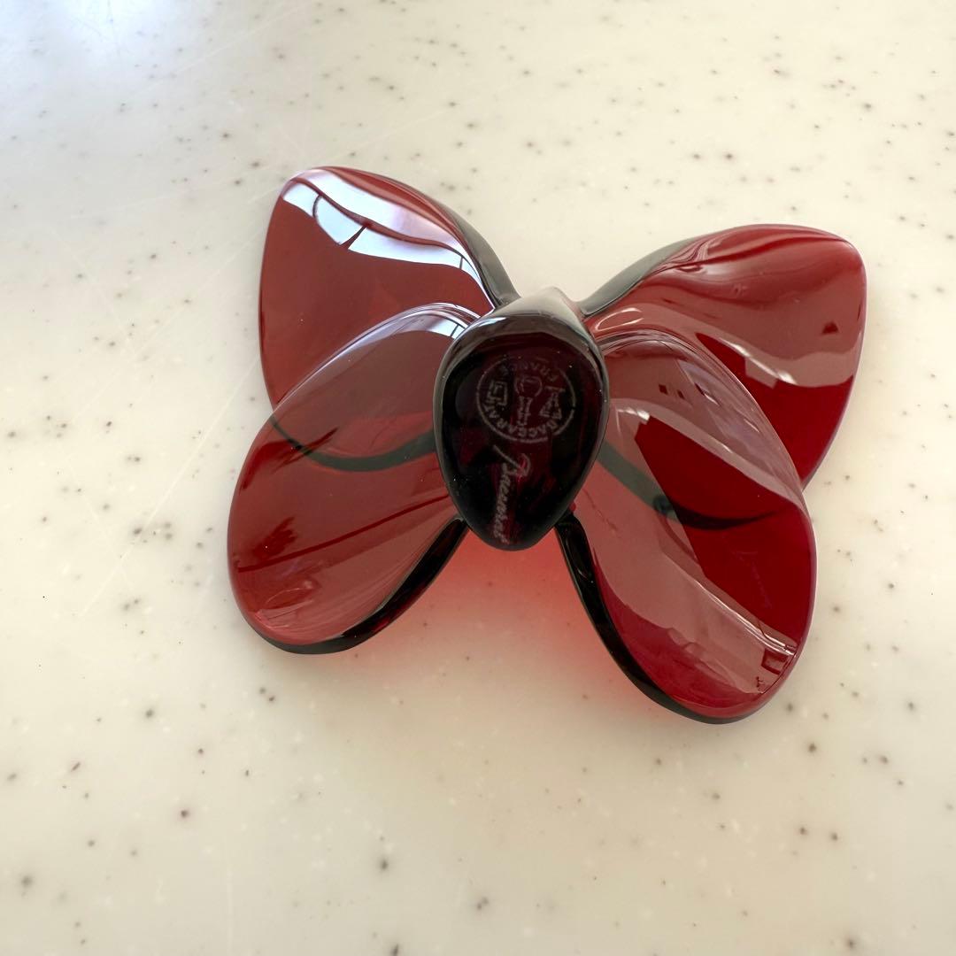 Baccarat バカラ新品未使用★ラッキーバタフライ 赤