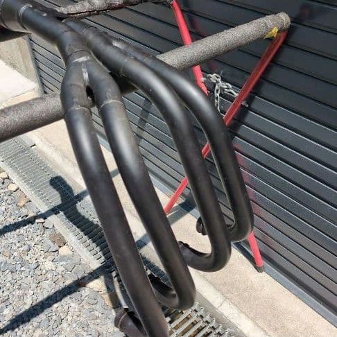 ゼファー1100 マフラー　集合管　ショート管　つや消しブラック