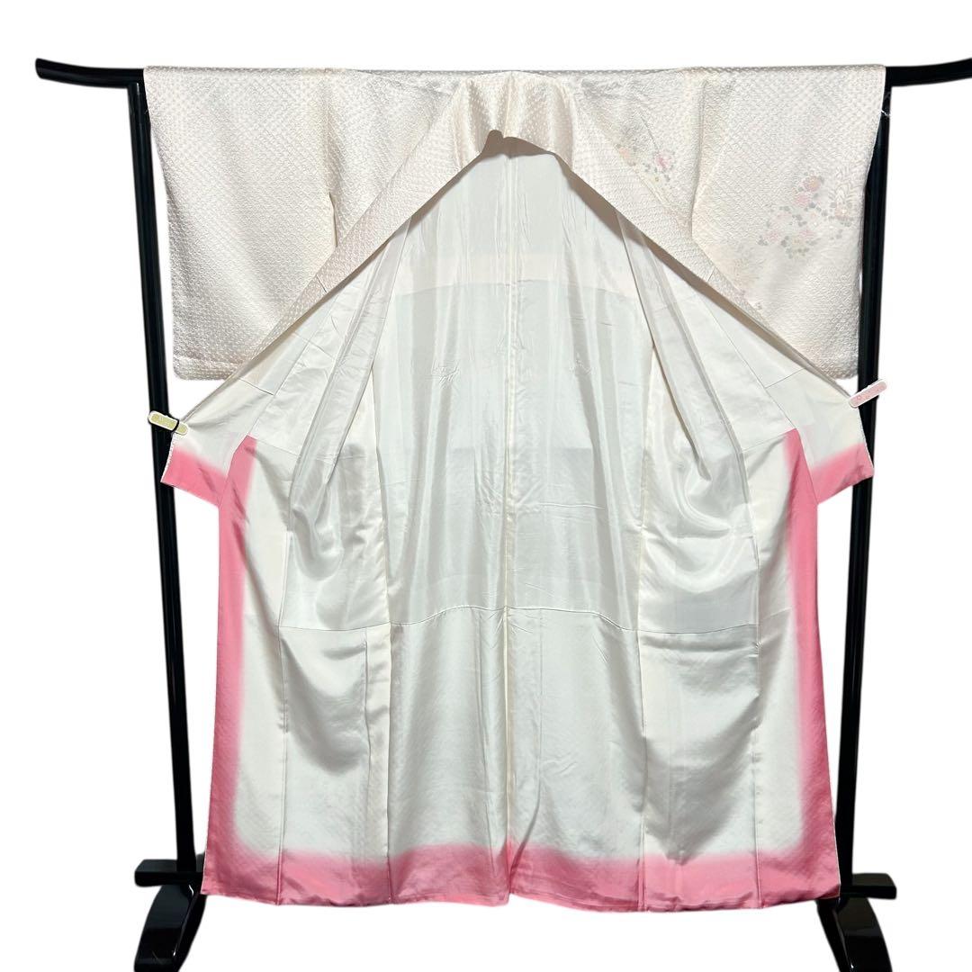 未使用近い　美品　袷　正絹　総絞り　螺鈿風　友禅　訪問着　フルセット