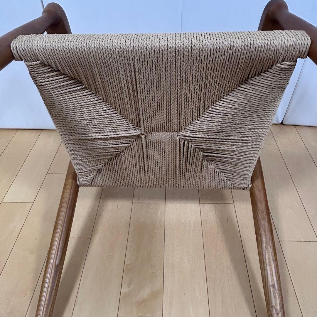 ペーパーコード　アームチェア　アッシュ　タンスのゲン ブラウン　天然木　無垢材③