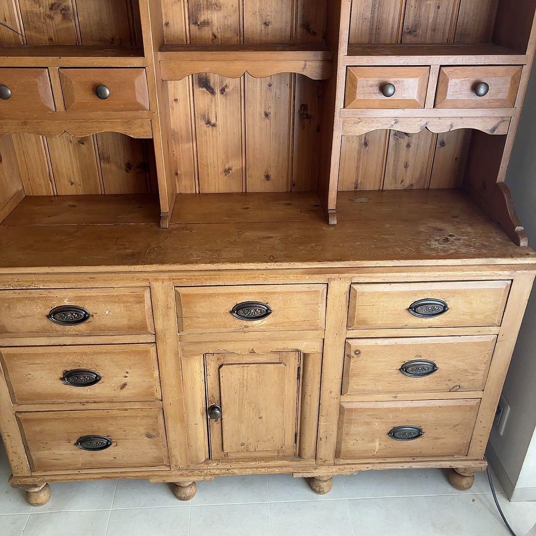 イギリス　アンティーク　シェルフ　サイドボード　キャビネット　英国　カップボード