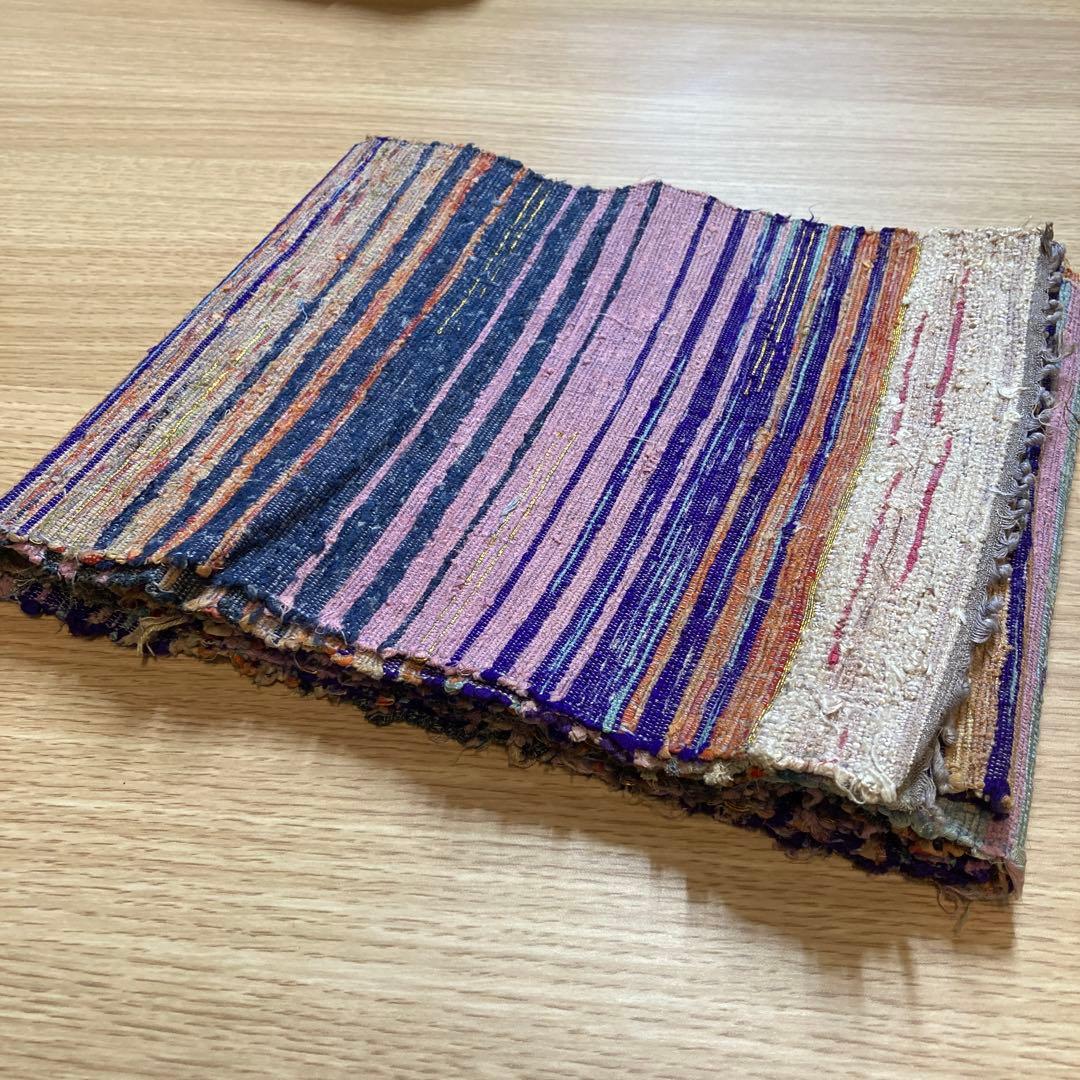 Os410 裂織　半幅帯　半巾