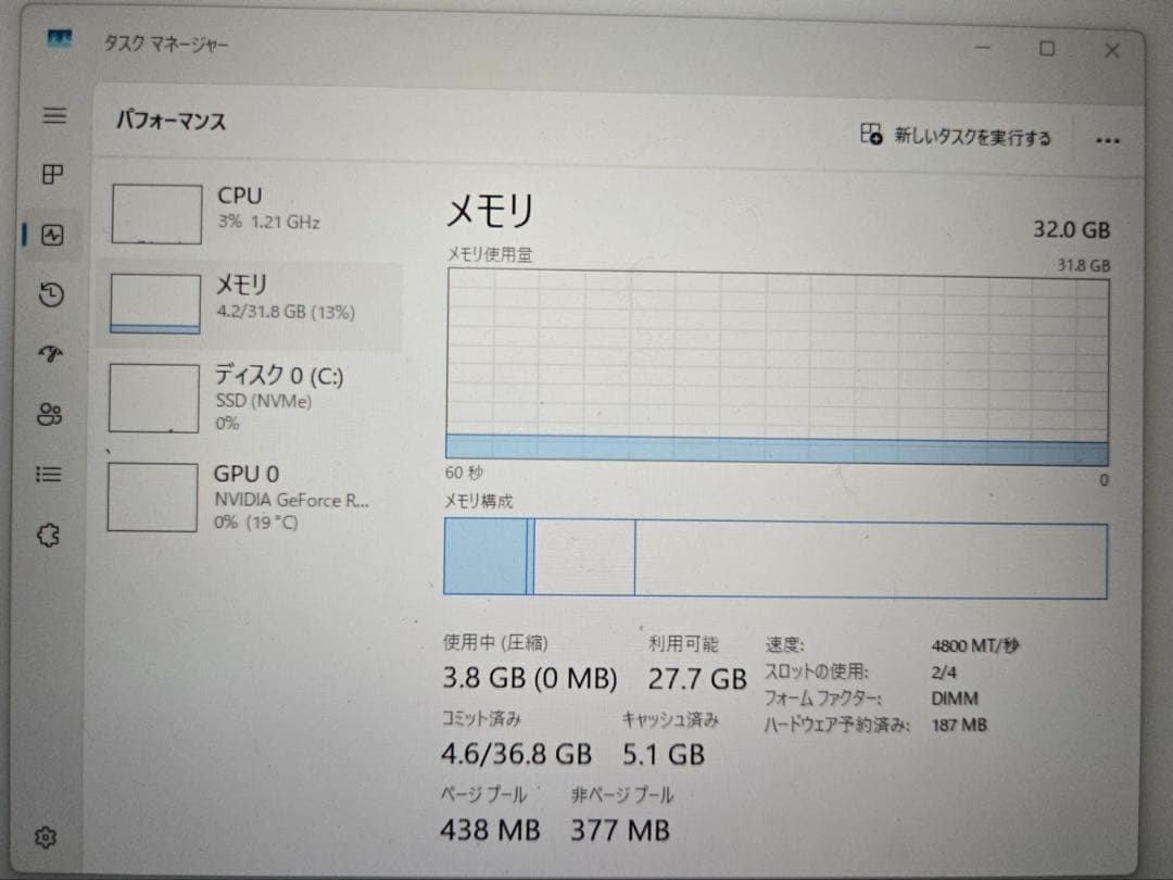 メモリー crucial DDR5 16GB x2 4800MT/s CL40