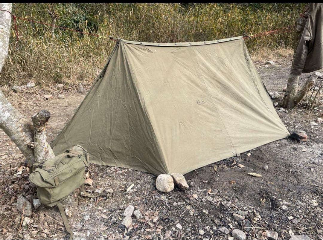 超激レア　40’s US シェルターハーフ　パップテント　軍幕　ビンテージ