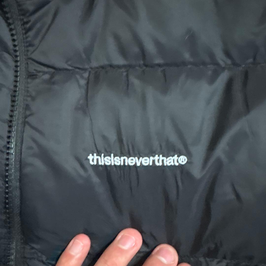 thisisneverthatブラック ダウンジャケット