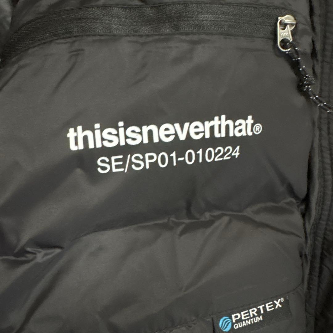 thisisneverthatブラック ダウンジャケット