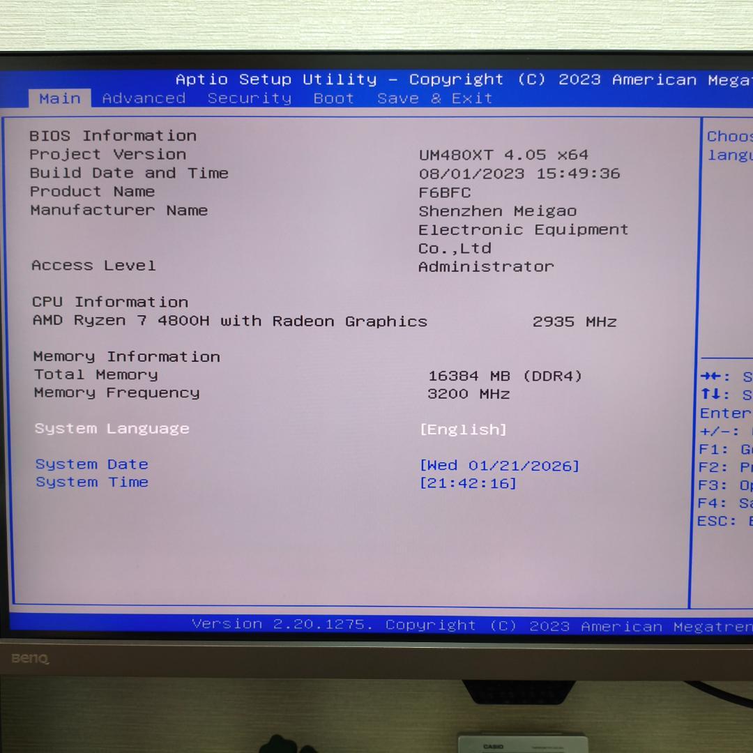 Minisforum UM480XT　ベアボーンモデル（ジャンク品扱い）