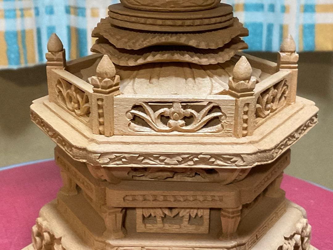 仏像／楠造り・阿弥陀如来座像　新品・現状品【高さ33cm 幅／12cm 美品】。