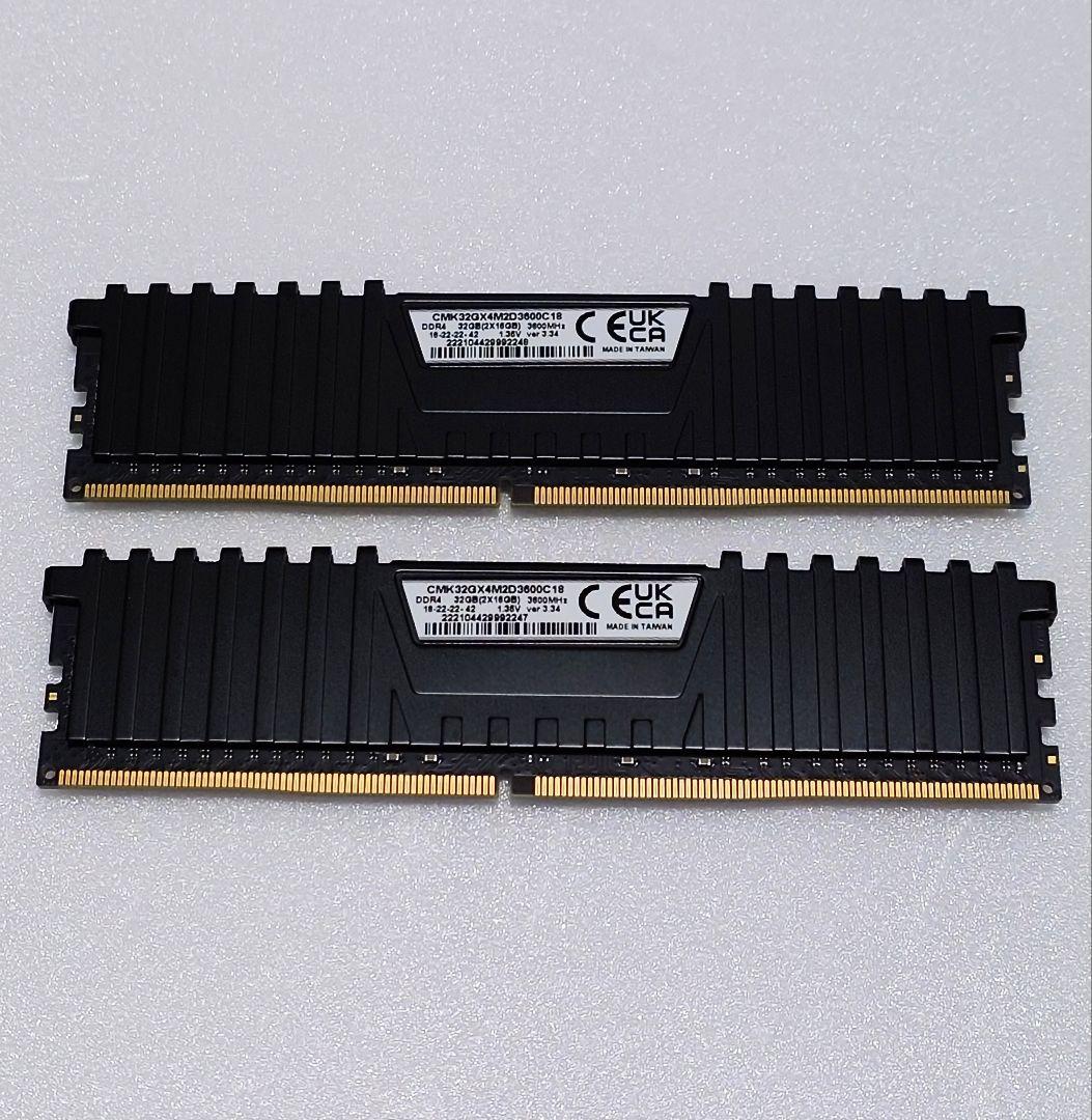 Corsair LPX DDR4 3600 16GB ×2 32GB 動作確認済