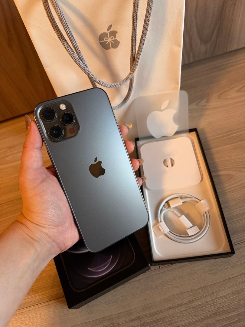 iPhone12ProMax 128GB パシフィックブルー　超美品SIMフリー