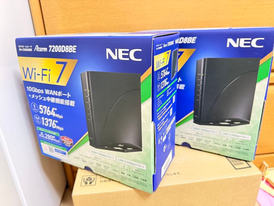 NEC Aterm 7200D8BE Wi-Fi 7 ルーター　2台セット