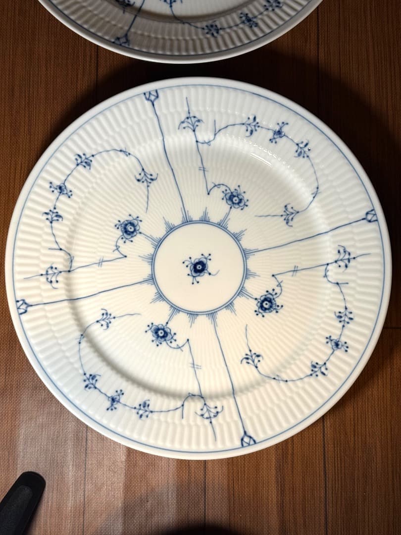 ロイヤルコペンハーゲン ブルーフルテッド プレーンレース 27cm 4枚セット