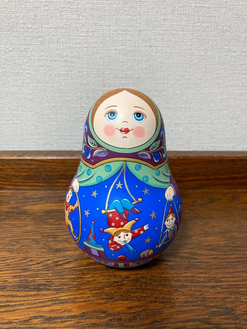 ロシア雑貨☆起き上がりこぼし♪『サーカス』マトリョーシカ オリガ作