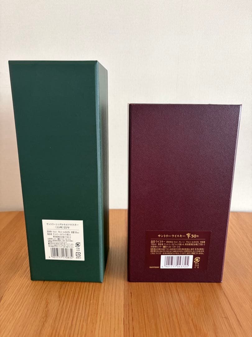 白州 25年 & 響 30年 (ウィスキー残あり)空き瓶セット