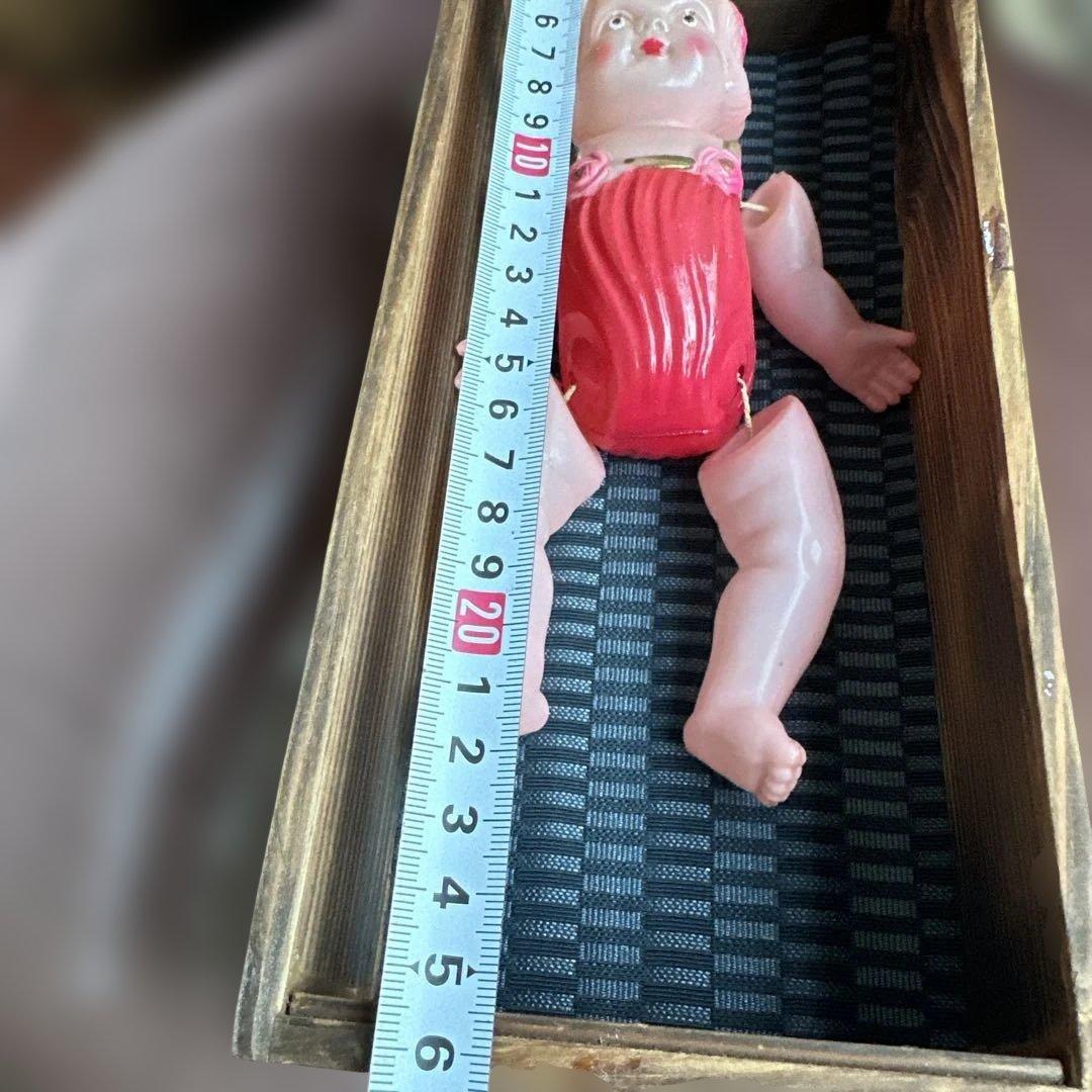 お値下げ❣️木箱入りヴィンテージ ピンク 赤ちゃん人形セルロイド