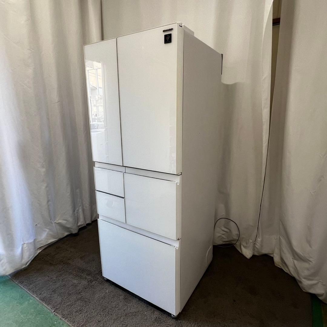 ★132　冷蔵庫　シャープ　400ℓ-500ℓ　両開き　白　安い　中古　設置無料