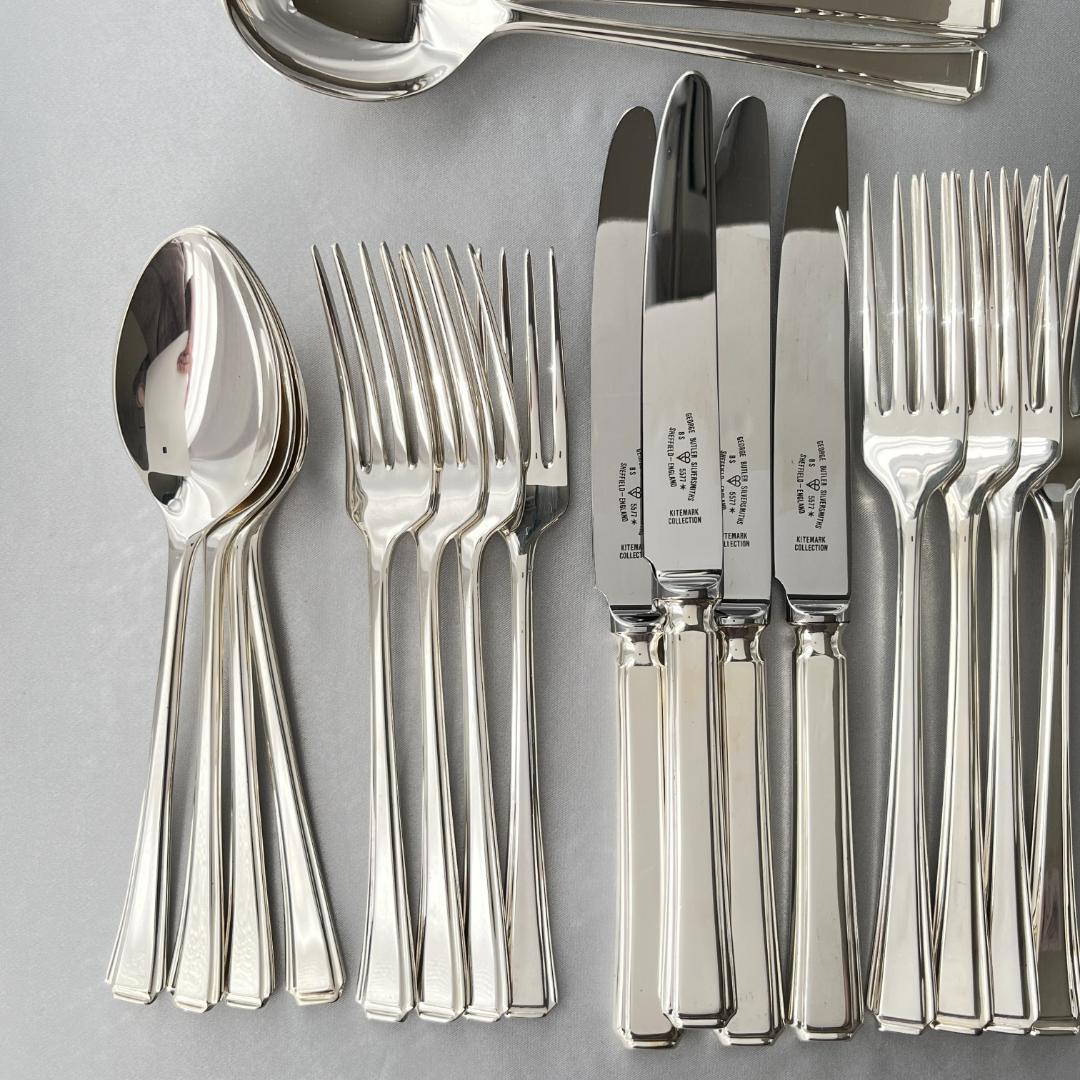 【英国】 アールデコ ディナーセット 4名用30本組 A1プレート